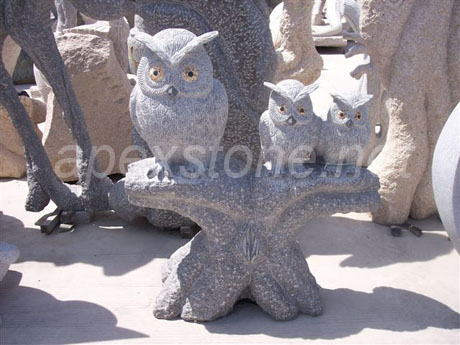 Granite Owl Statues